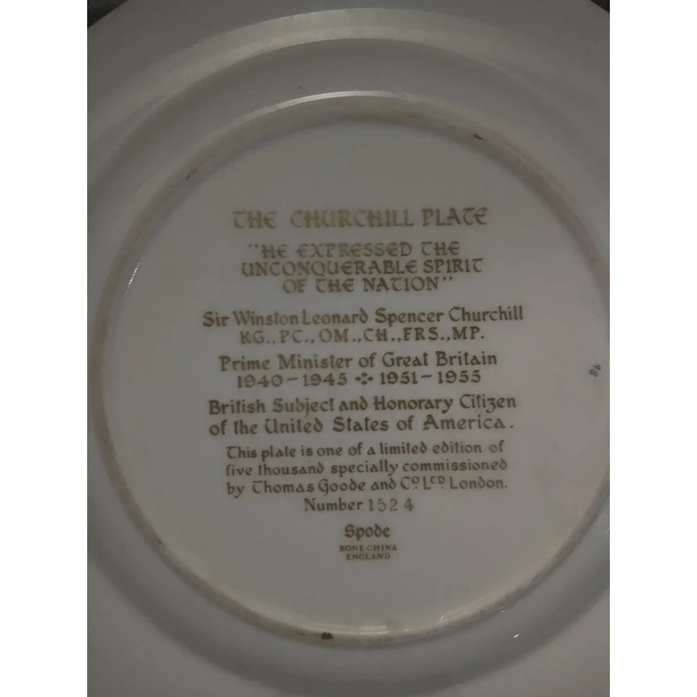 Vintage Spode The Church Hill Plate Numbered Commerative 10